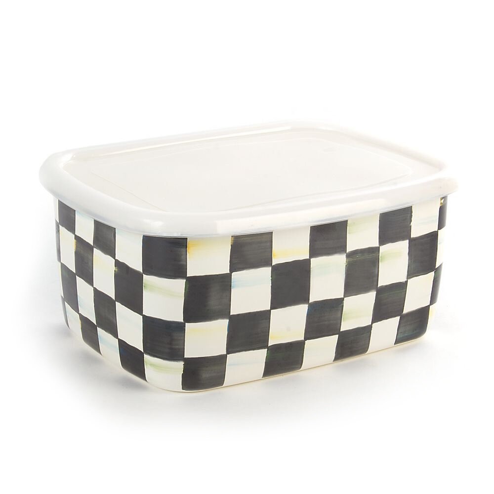 Courtly check enamel 12cup storage